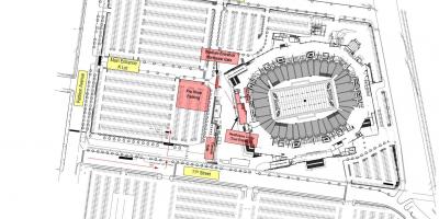 Lincoln financial field parking lot mapa