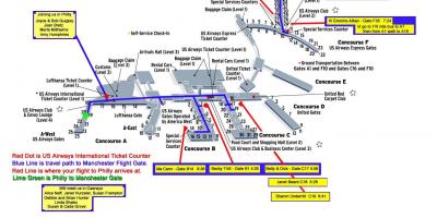 Airport mapa Philadelphia