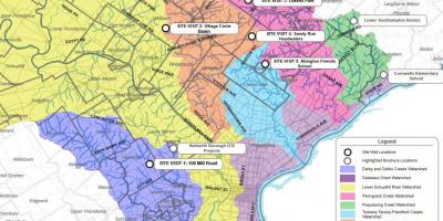 Suburbs ng Philadelphia mapa