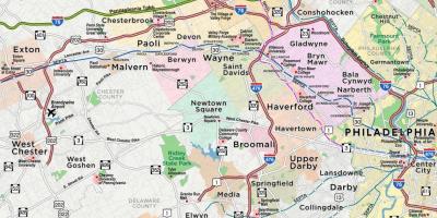 Mapa ng pangunahing linya Philadelphia
