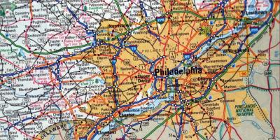 Mapa ng Philadelphia pa