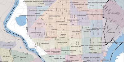 Mapa ng Philadelphia matabang lupa