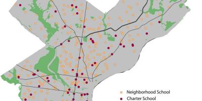 Philadelphia distrito ng paaralan ng mapa
