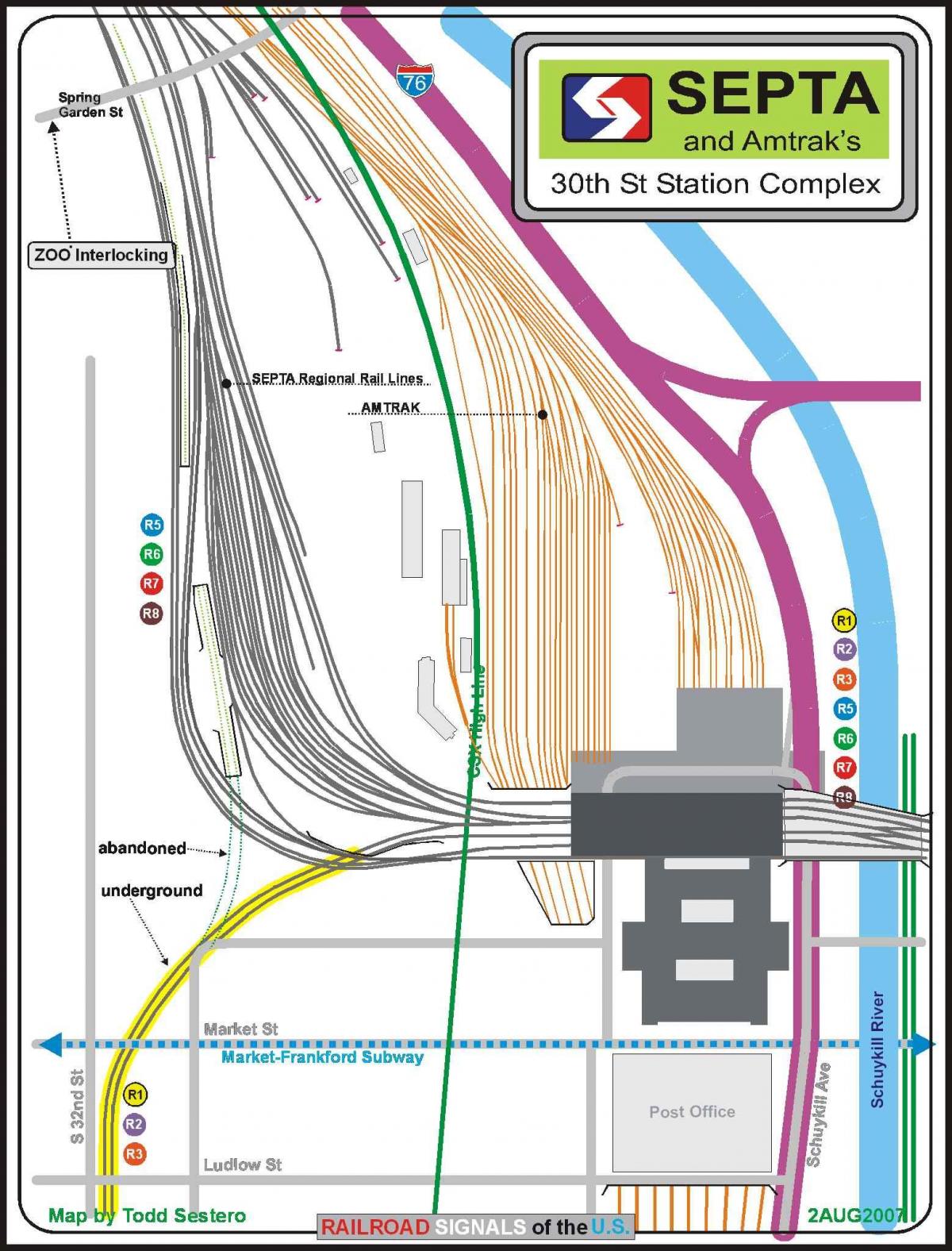 Philadelphia 30th street station mapa