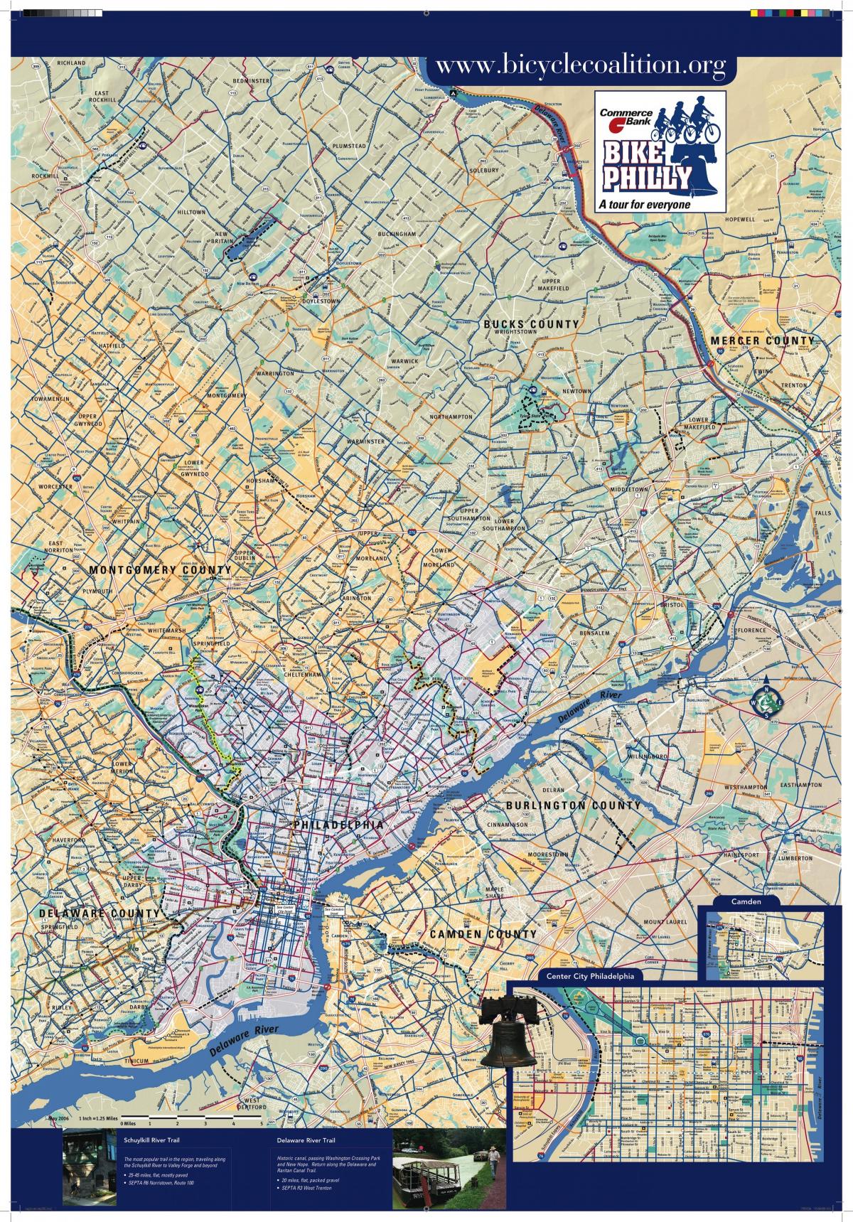 Philly bike mapa