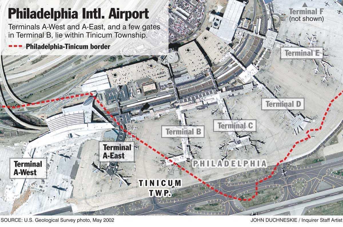 Philadelphia international airport mapa