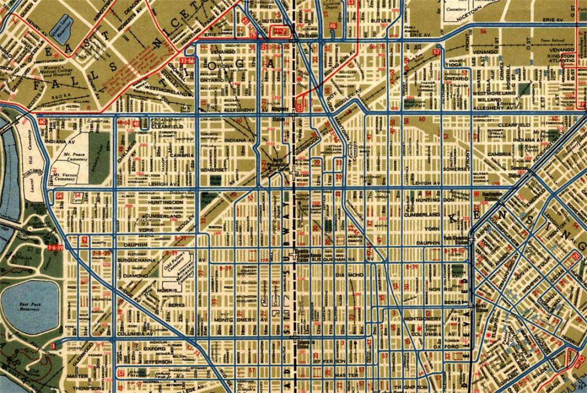 mapa ng kalye ng Philadelphia
