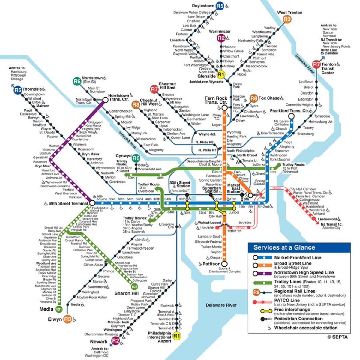 Philly mapa ng subway