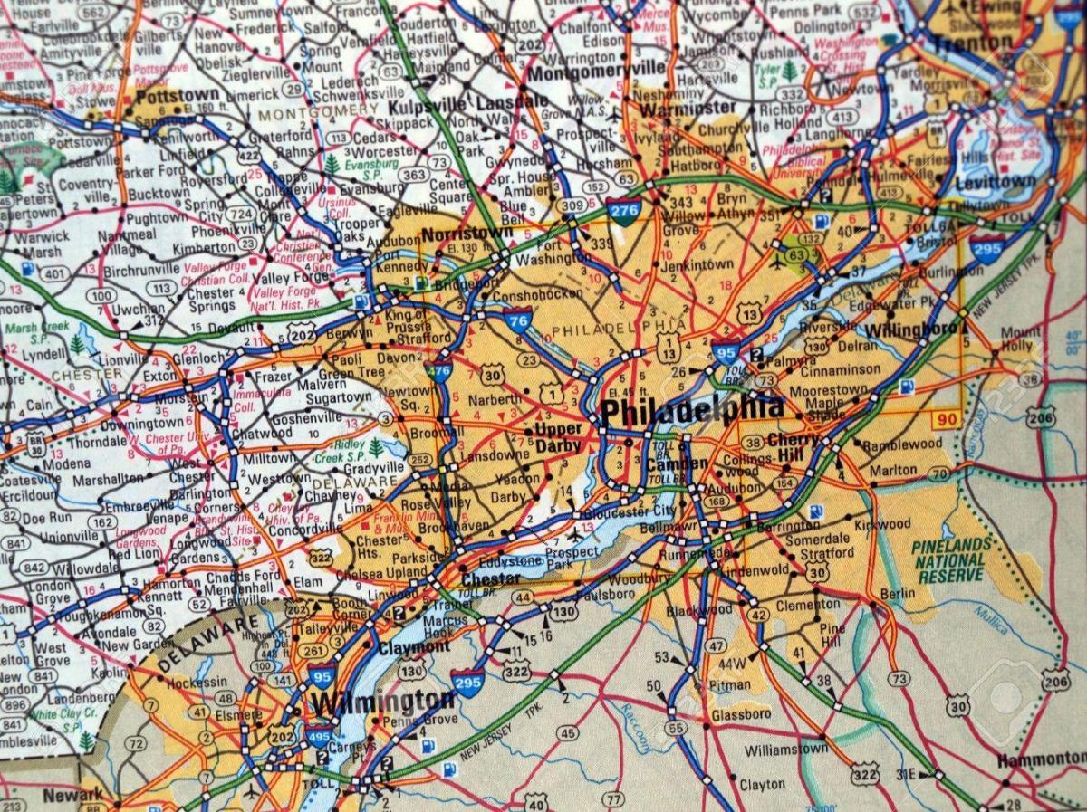 mapa ng Philadelphia pa