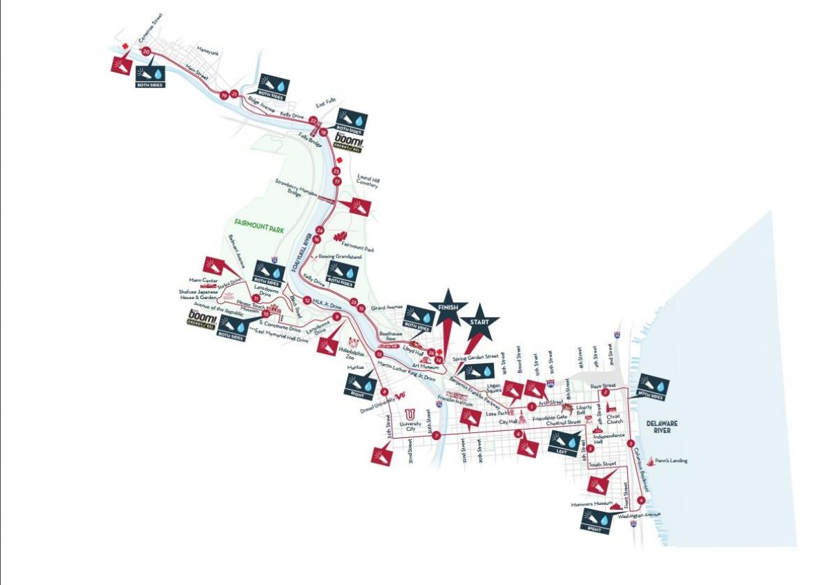 Philadelphia marathon mapa ng 2015