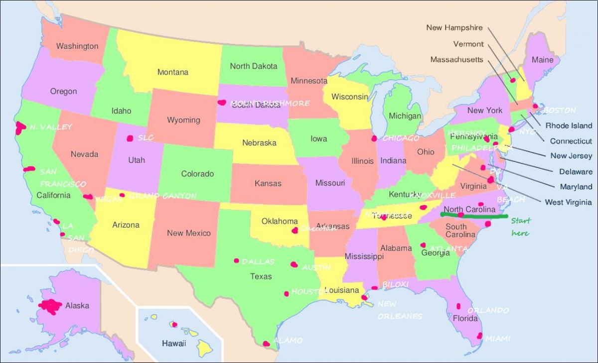 Philadelphia sa amerika mapa