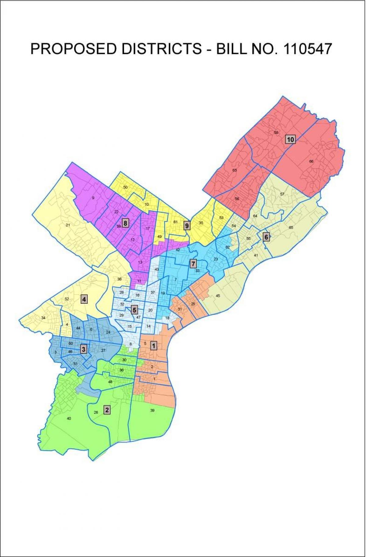 ward mapa Philadelphia